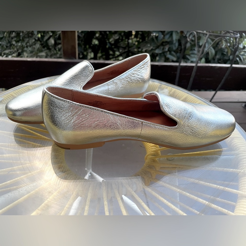 Cute Kenneth Cole Gentle Souls silver slip-on comfortable shoes